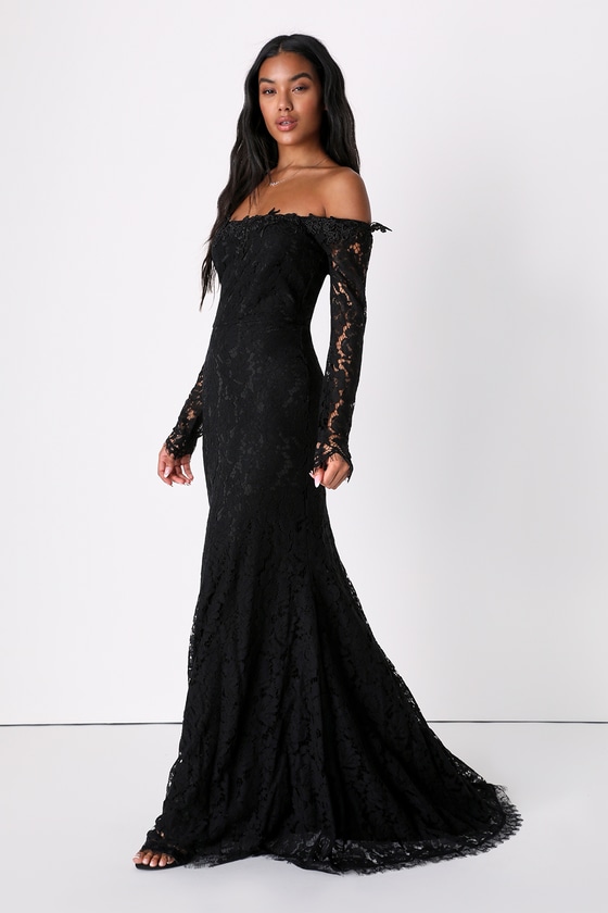 black laced dress